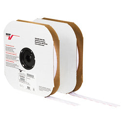 Box Partners VEL136 1 in. x 75 foot- Loop- White Cloth Tie Tape- Indiv - VirtuousWares:Global