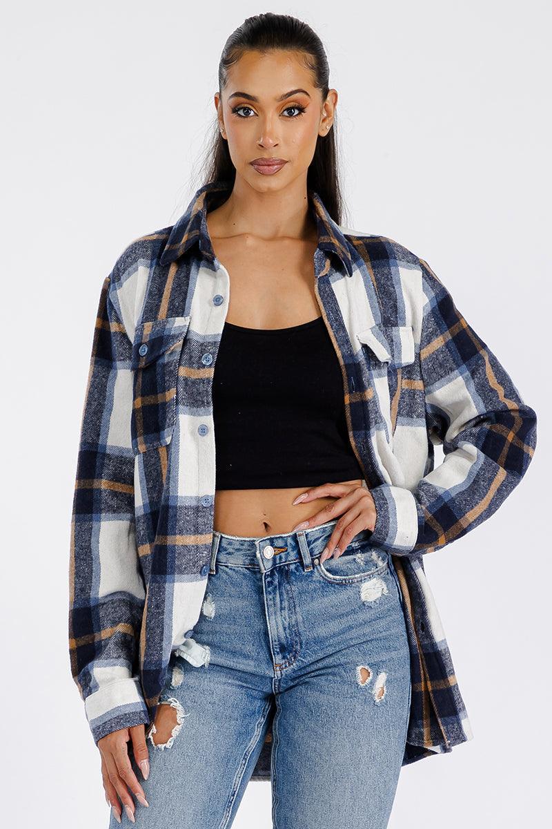 Boyfriend Oversized Soft Flannel Shacket - VirtuousWares:Global