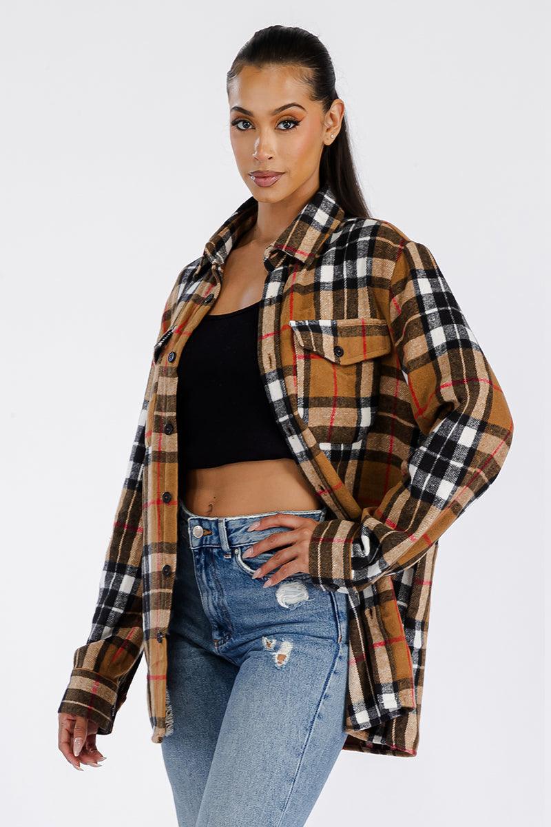 Boyfriend Oversized Soft Flannel Shacket - VirtuousWares:Global