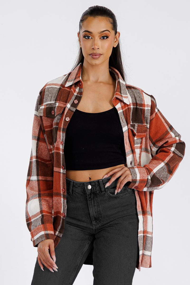 Boyfriend Oversized Soft Flannel Shacket - VirtuousWares:Global