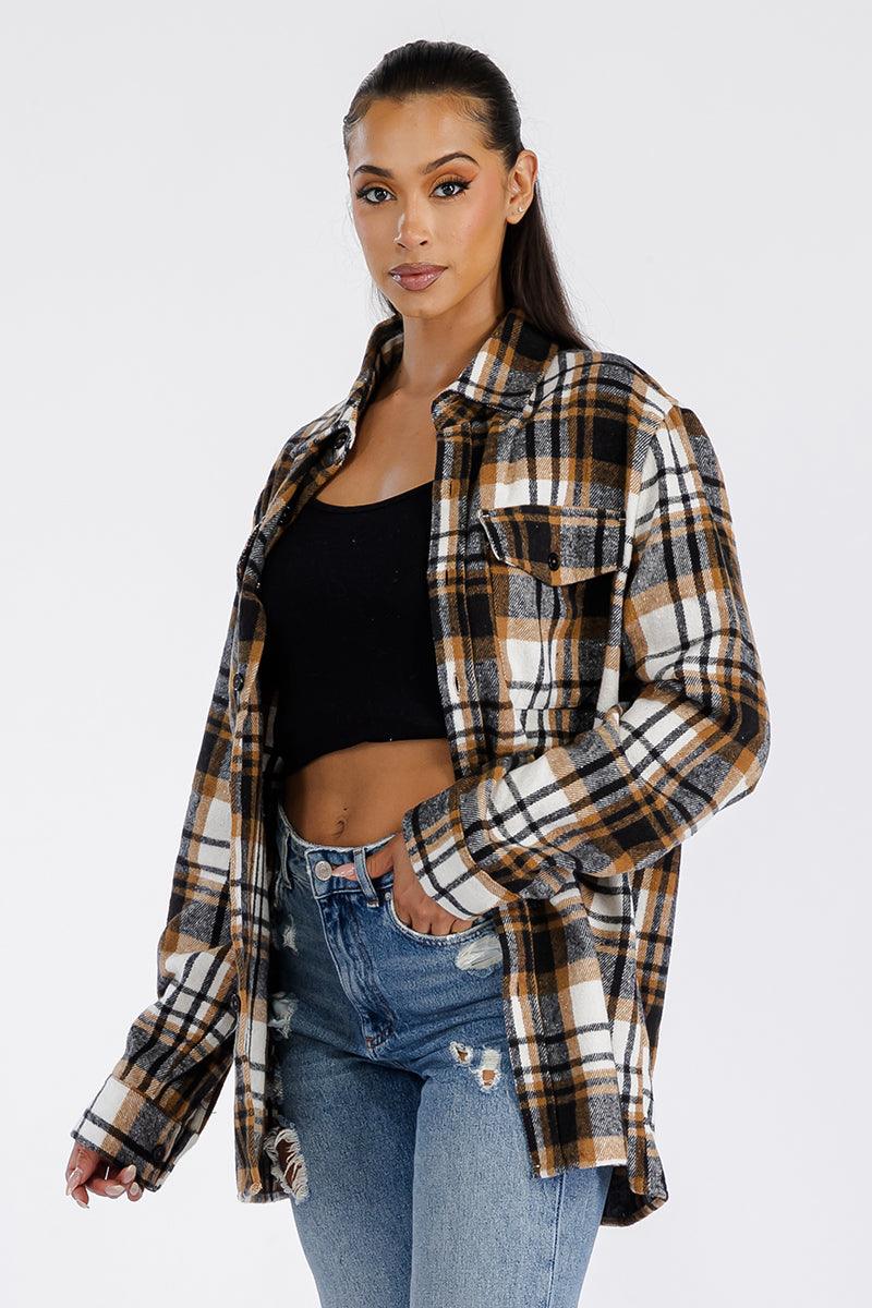 Boyfriend Oversized Soft Flannel Shacket - VirtuousWares:Global