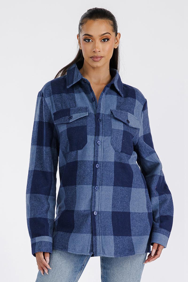 Boyfriend Oversized Soft Flannel Shacket - VirtuousWares:Global