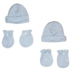 Boys' Cap and Mittens 4 Piece Layette Set - VirtuousWares:Global
