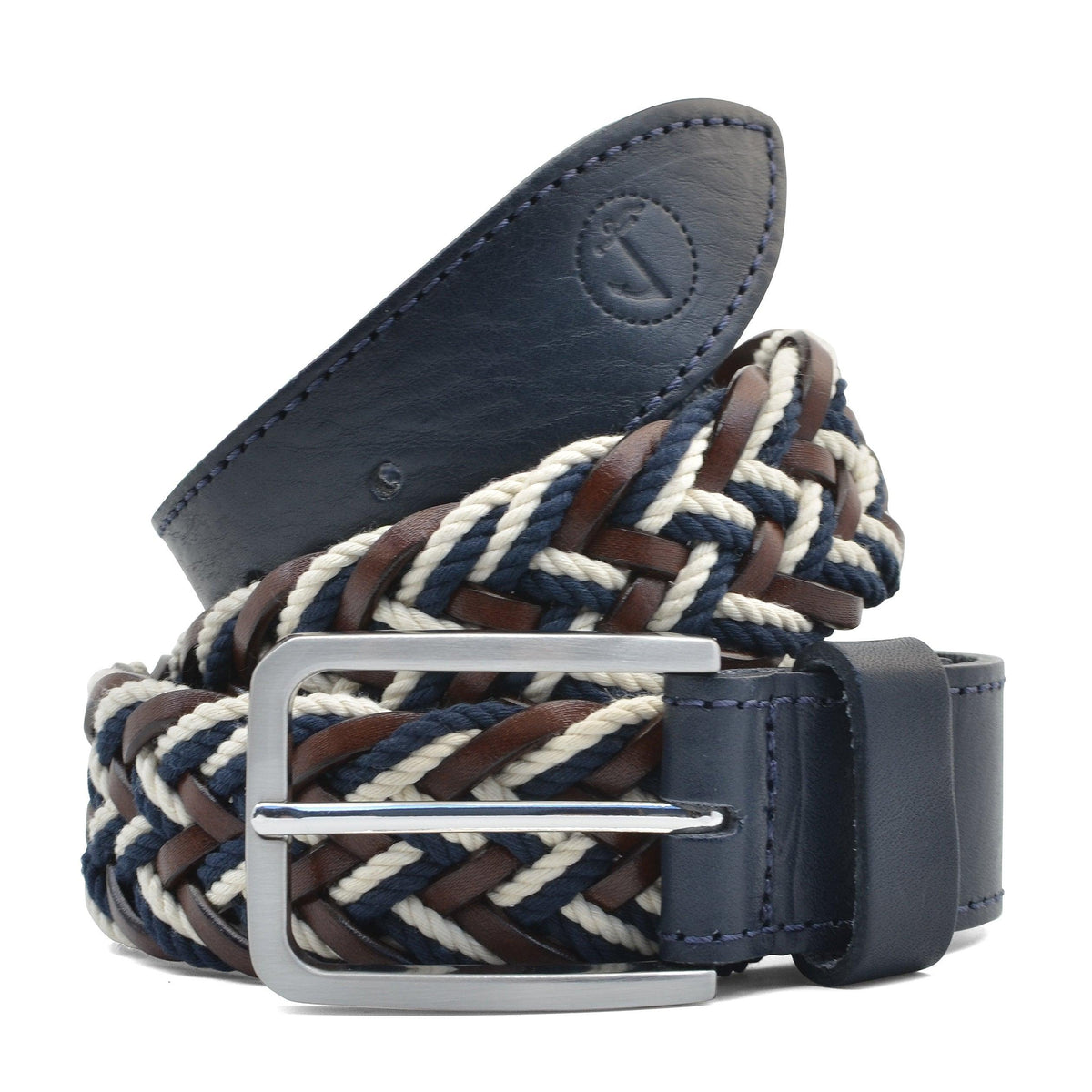 Braided Nautical Rope and Leather Belt Bering - VirtuousWares:Global