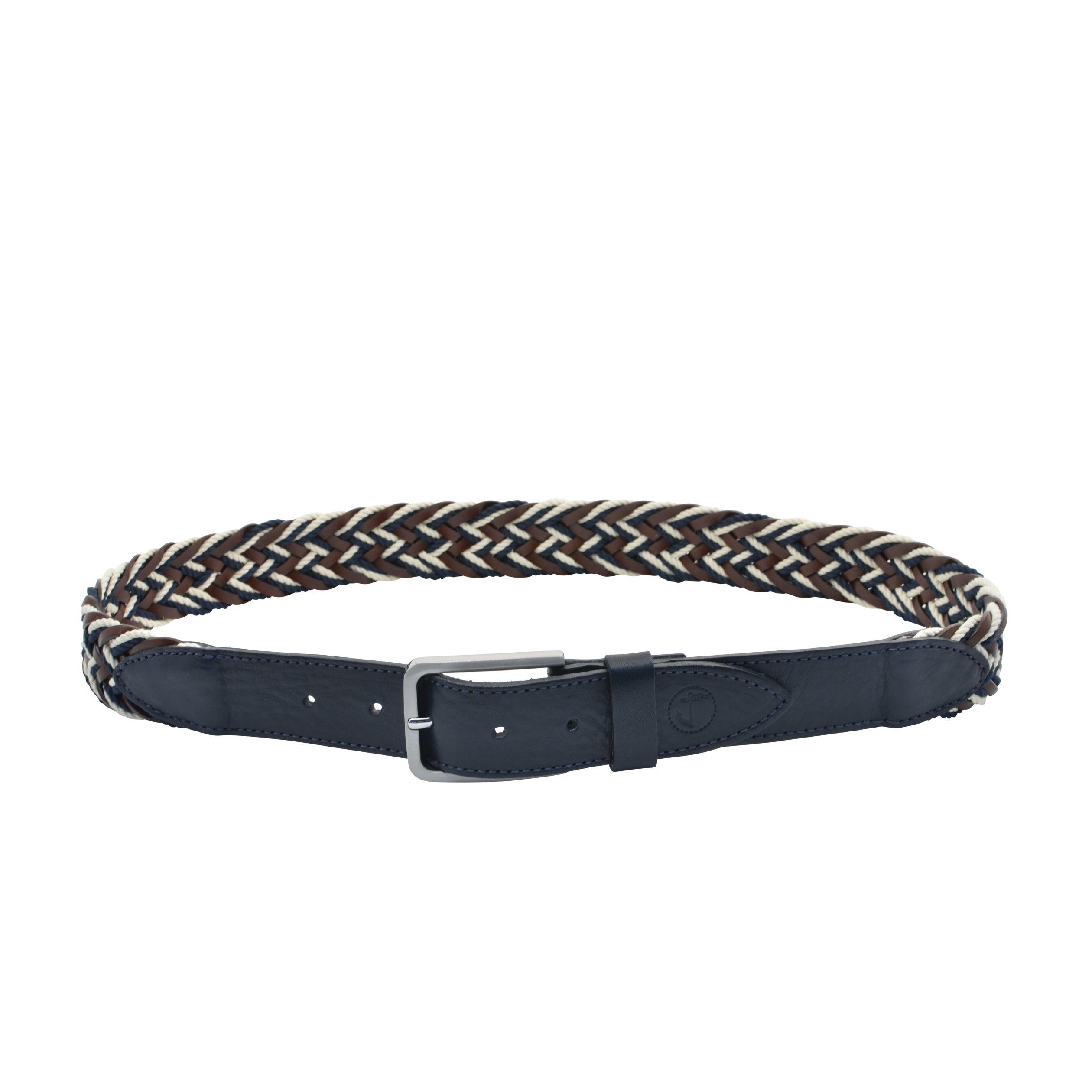 Braided Nautical Rope and Leather Belt Bering - VirtuousWares:Global