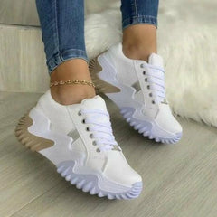 Breathable Women Vulcanized Shoes Casual Platform Sneakers - VirtuousWares:Global