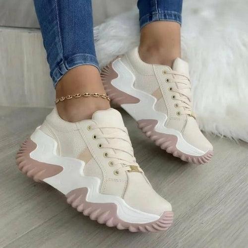 Breathable Women Vulcanized Shoes Casual Platform Sneakers - VirtuousWares:Global