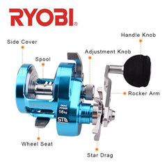 BT50 Fishing Reel8+1BB Gear Ratio5.1:1 Max Drag 16kg Slow Jigging Reel - VirtuousWares:Global