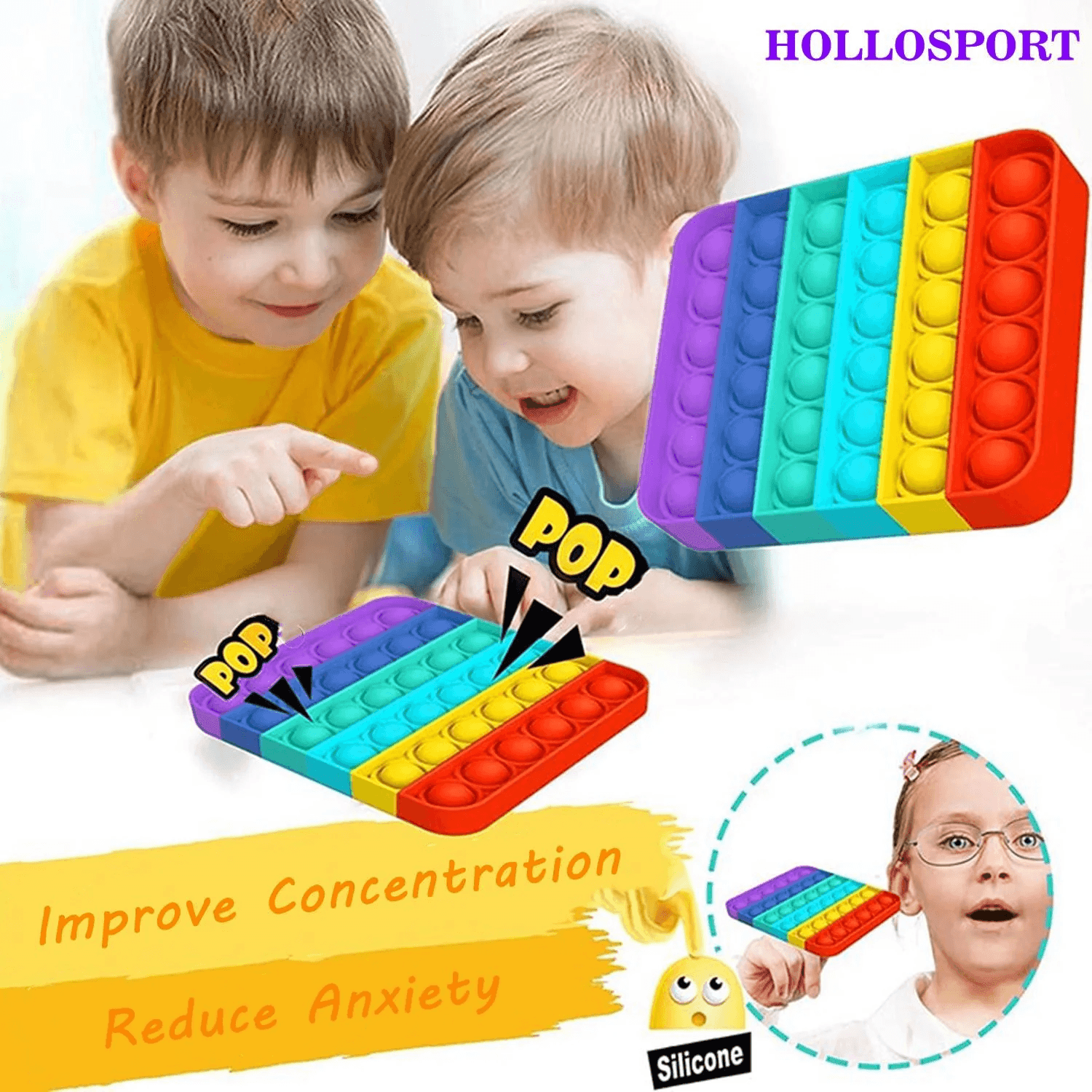 Bubble Toy 2 pieces Push Pop Bubble Sensory Toys - VirtuousWares:Global