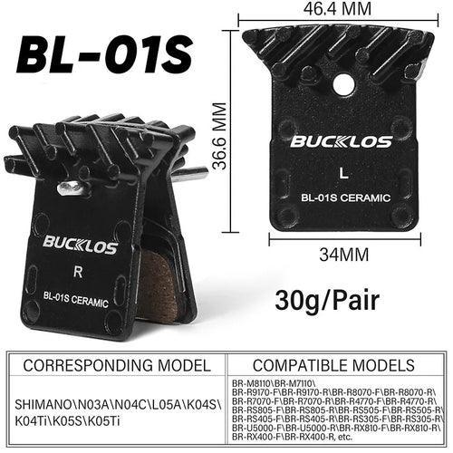 BUCKLOS Ceramic Brake Pads Bike MTB Hydraulic Brake Disc Pads Mountain - VirtuousWares:Global