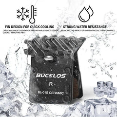 BUCKLOS Ceramic Brake Pads Bike MTB Hydraulic Brake Disc Pads Mountain - VirtuousWares:Global