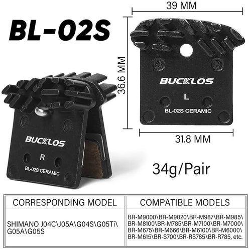 BUCKLOS Ceramic Brake Pads Bike MTB Hydraulic Brake Disc Pads Mountain - VirtuousWares:Global