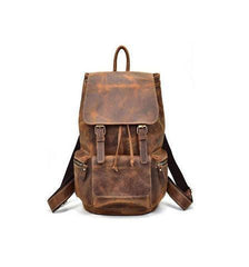 Buffalo Leather Backpack Handmade Unisex Backpack Travel Outdoor Bag - VirtuousWares:Global