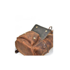 Buffalo Leather Backpack Handmade Unisex Backpack Travel Outdoor Bag - VirtuousWares:Global
