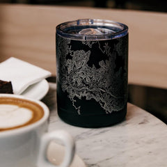 Buffalo - New York Map Insulated Cup in Matte Black - VirtuousWares:Global