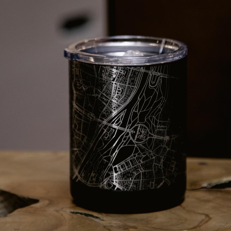 Buffalo - New York Map Insulated Cup in Matte Black - VirtuousWares:Global