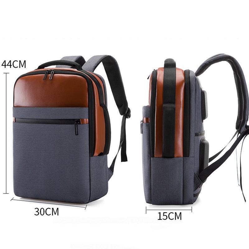 Business Backpack For Men Large Capacity USB Charging Bag Male - VirtuousWares:Global