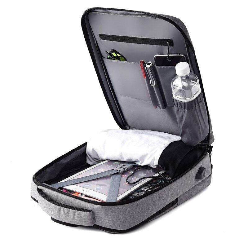 Business Man Backpack Waterproof Oxford Cloth Bag Multifunctional USB - VirtuousWares:Global