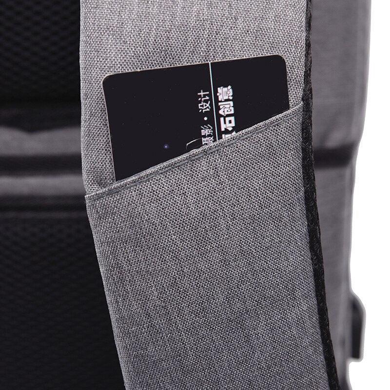 Business Man Backpack Waterproof Oxford Cloth Bag Multifunctional USB - VirtuousWares:Global