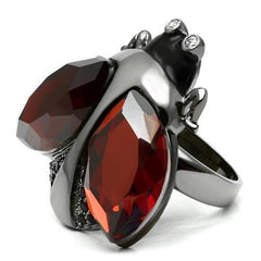 Buy Ruthenium Brass Ring with AAA Grade CZ in Garnet Fashion Jewelry - VirtuousWares:Global