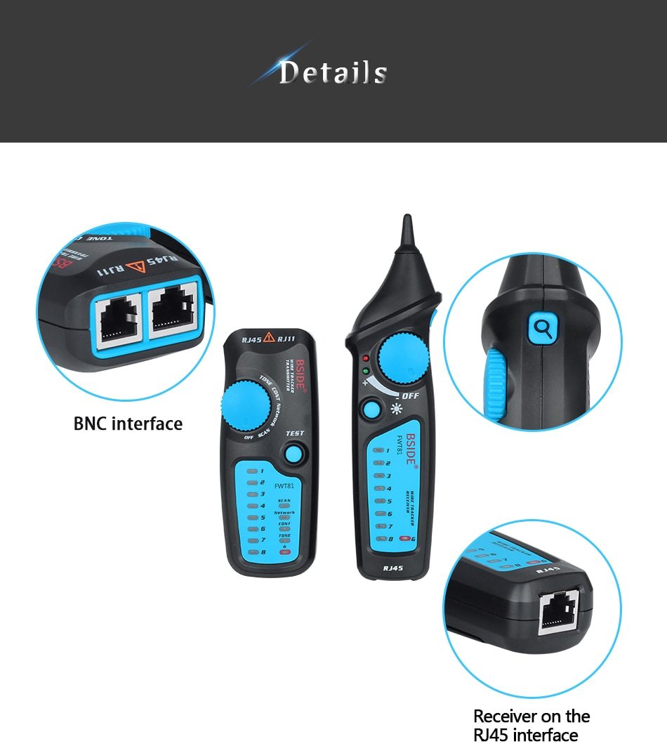 Cable Tracker Network Telephone line Detector wire finder wiring Wires - VirtuousWares:Global