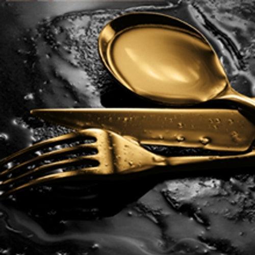 CAKE SERVER LINEA ICE ORO - VirtuousWares:Global