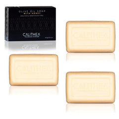 CALITHEA 3- Pack 100% Pure Natural, Organic Olive Oil Soap with Honey - VirtuousWares:Global