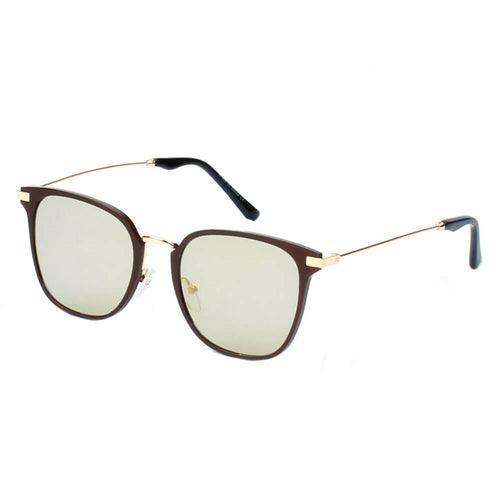CAMBRIDGE | Pillowed Rectangle Flat Lens Horned Rim Sunglasses - VirtuousWares:Global
