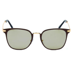 CAMBRIDGE | Pillowed Rectangle Flat Lens Horned Rim Sunglasses - VirtuousWares:Global