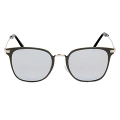 CAMBRIDGE | Pillowed Rectangle Flat Lens Horned Rim Sunglasses - VirtuousWares:Global
