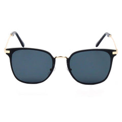 CAMBRIDGE | Pillowed Rectangle Flat Lens Horned Rim Sunglasses - VirtuousWares:Global