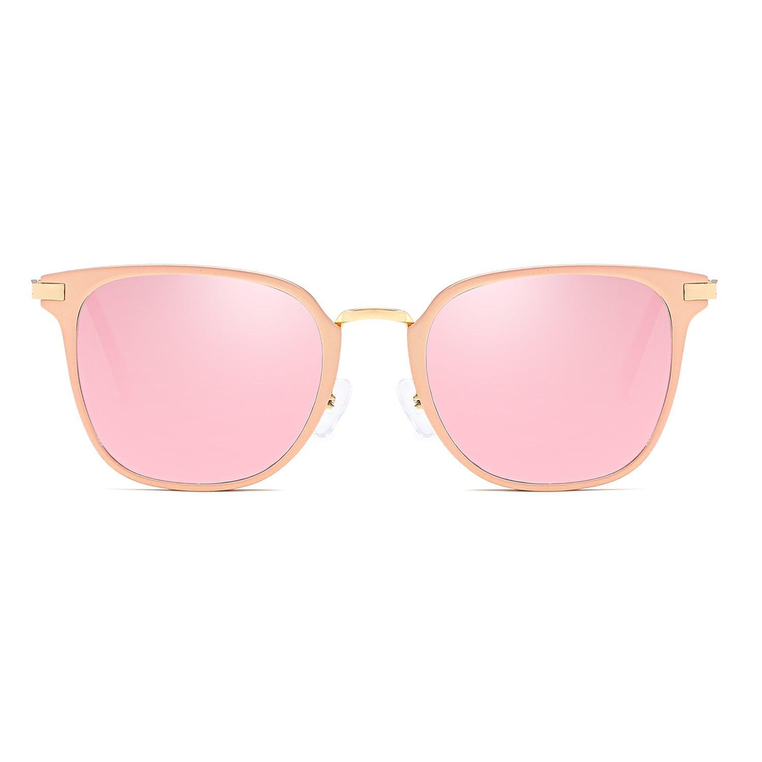 CAMBRIDGE | Pillowed Rectangle Flat Lens Horned Rim Sunglasses - VirtuousWares:Global