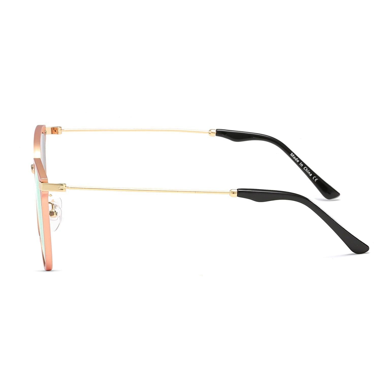 CAMBRIDGE | Pillowed Rectangle Flat Lens Horned Rim Sunglasses - VirtuousWares:Global