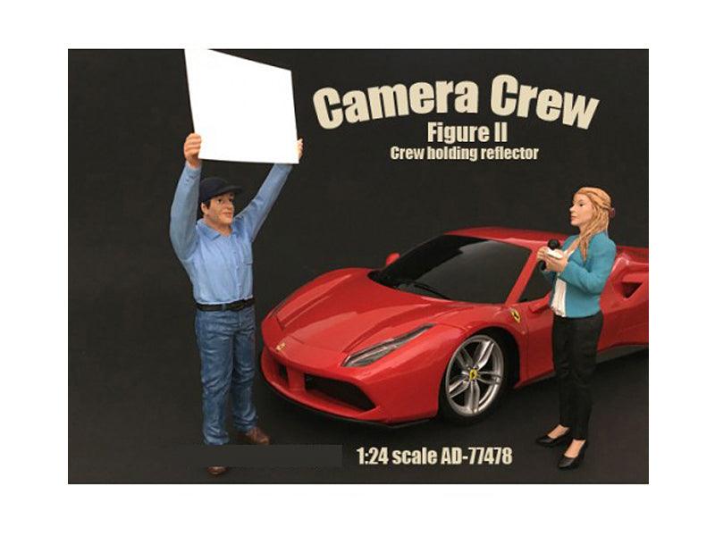 Camera Crew Figure II \Crew Holding Reflector\" For 1:24 Scale Models - VirtuousWares:Global