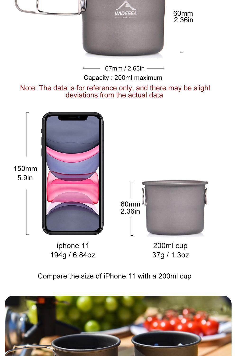 Camping Mug Outdoor Coffee Tea Aluminum Cup Tourism Tableware Picnic - VirtuousWares:Global