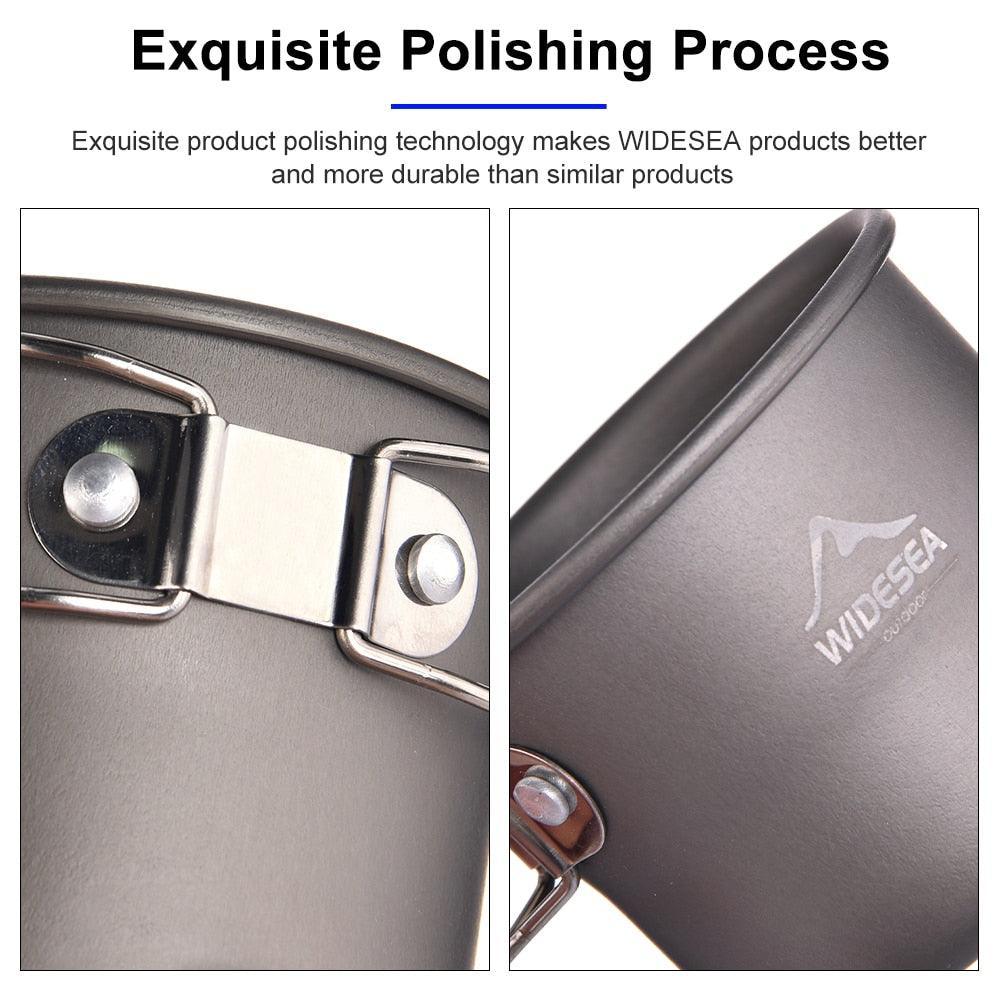 Camping Mug Outdoor Coffee Tea Aluminum Cup Tourism Tableware Picnic - VirtuousWares:Global