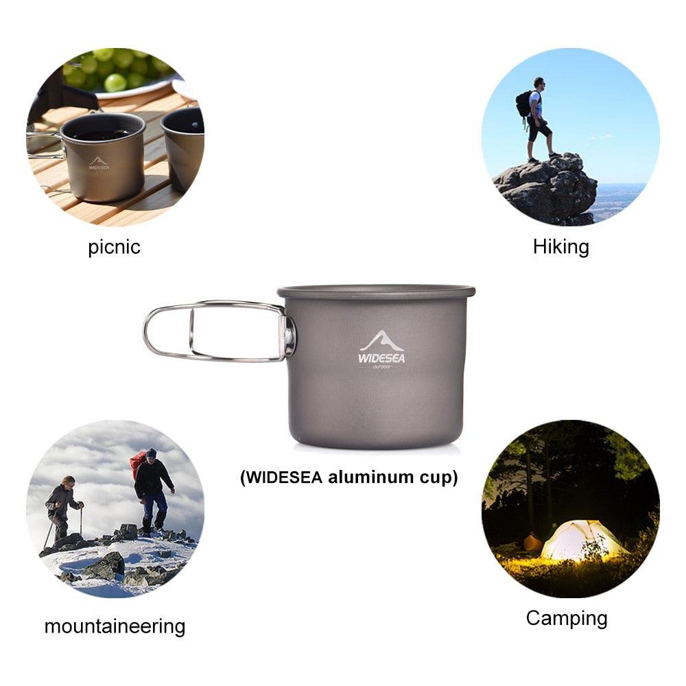 Camping Mug Outdoor Coffee Tea Aluminum Cup Tourism Tableware Picnic - VirtuousWares:Global