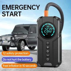 Car jump starter electric air compressor pump one ride 2 in 1 - VirtuousWares:Global