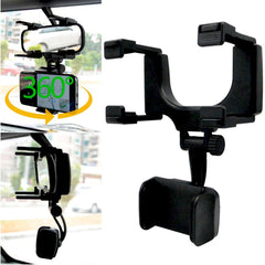 Car Phone Holder Car Rearview Mirror Mount Phone Holder 360 Degrees - VirtuousWares:Global