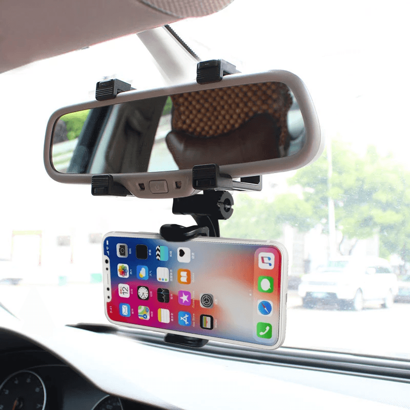 Car Phone Holder Car Rearview Mirror Mount Phone Holder 360 Degrees - VirtuousWares:Global