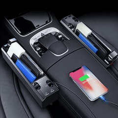 Car Seat Side Organizer with Charger Cable Car Seat Gap Storage Box - VirtuousWares:Global