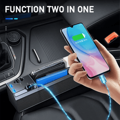 Car Seat Side Organizer with Charger Cable Car Seat Gap Storage Box - VirtuousWares:Global