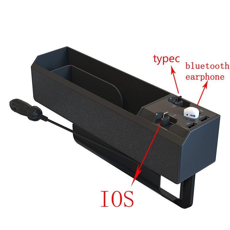 Car Seat Side Organizer with Charger Cable Car Seat Gap Storage Box - VirtuousWares:Global