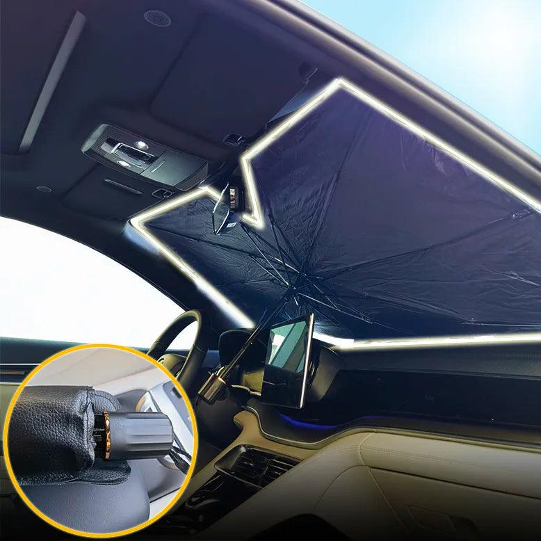 Car Sunshade Front Windshield Parasol V-shaped for EV Sun-proof and - VirtuousWares:Global