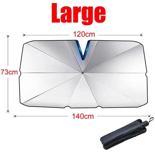 Car Sunshade Front Windshield Parasol V-shaped for EV Sun-proof and - VirtuousWares:Global