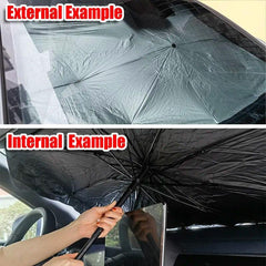 Car Sunshade Front Windshield Parasol V-shaped for EV Sun-proof and - VirtuousWares:Global