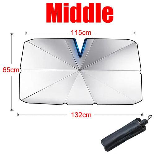 Car Sunshade Front Windshield Parasol V-shaped for EV Sun-proof and - VirtuousWares:Global