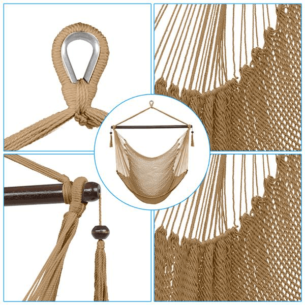 Caribbean Large Hammock Chair Swing Seat Hanging Chair - VirtuousWares:Global