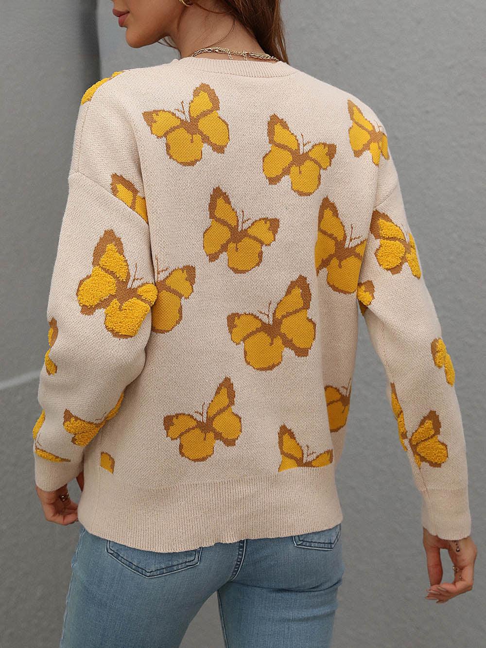 Cartoon Butterflies Knitted Sweaters and Pullovers - VirtuousWares:Global