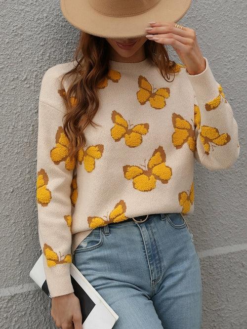 Cartoon Butterflies Knitted Sweaters and Pullovers - VirtuousWares:Global